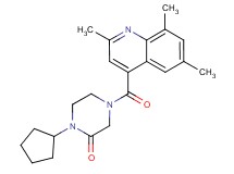 1-cyclopentyl-4-[(2,6,8-trimethyl-4-quinolinyl)carbonyl]-2-piperazinone