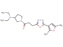 1-{3-[5-(2,5-dimethyl-3-furyl)-1,3,4-oxadiazol-2-yl]propanoyl}-N,N-diethyl-3-pyrrolidinamine