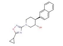 (3S*,4S*)-1-(5-cyclopropyl-1,2,4-oxadiazol-3-yl)-4-(2-naphthyl)piperidin-3-ol