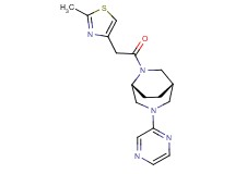 (1S*,5R*)-6-[(2-methyl-1,3-thiazol-4-yl)acetyl]-3-(2-pyrazinyl)-3,6-diazabicyclo[3.2.2]nonane