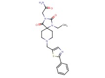 2-{1-ethyl-2,4-dioxo-8-[(2-phenyl-1,3-thiazol-5-yl)methyl]-1,3,8-triazaspiro[4.5]dec-3-yl}acetamide