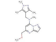 5-(methoxymethyl)-N-methyl-N-[(1,3,5-trimethyl-1H-pyrazol-4-yl)methyl]pyrazolo[1,5-a]pyrimidin-7-amine