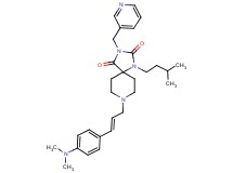 8-{(2E)-3-[4-(dimethylamino)phenyl]-2-propen-1-yl}-1-(3-methylbutyl)-3-(3-pyridinylmethyl)-1,3,8-triazaspiro[4.5]decane-2,4-dione