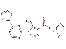 2-({5-methyl-1-[4-(2-thienyl)-2-pyrimidinyl]-1H-pyrazol-4-yl}carbonyl)-2-azabicyclo[2.2.1]heptane