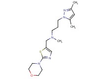 3-(3,5-dimethyl-1H-pyrazol-1-yl)-N-methyl-N-[(2-morpholin-4-yl-1,3-thiazol-5-yl)methyl]propan-1-amine