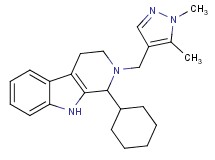 1-cyclohexyl-2-[(1,5-dimethyl-1H-pyrazol-4-yl)methyl]-2,3,4,9-tetrahydro-1H-beta-carboline