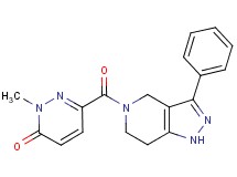 2-methyl-6-[(3-phenyl-1,4,6,7-tetrahydro-5H-pyrazolo[4,3-c]pyridin-5-yl)carbonyl]-3(2H)-pyridazinone