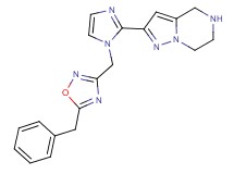 2-{1-[(5-benzyl-1,2,4-oxadiazol-3-yl)methyl]-1H-imidazol-2-yl}-4,5,6,7-tetrahydropyrazolo[1,5-a]pyrazine hydrochloride