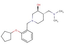 (3S*,4S*)-1-[2-(cyclopentyloxy)benzyl]-4-[(dimethylamino)methyl]piperidin-3-ol