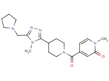 1-methyl-4-({4-[4-methyl-5-(pyrrolidin-1-ylmethyl)-4H-1,2,4-triazol-3-yl]piperidin-1-yl}carbonyl)pyridin-2(1H)-one