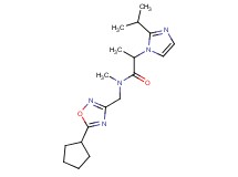 N-[(5-cyclopentyl-1,2,4-oxadiazol-3-yl)methyl]-2-(2-isopropyl-1H-imidazol-1-yl)-N-methylpropanamide