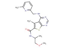 N-(2-methoxy-1-methylethyl)-5-methyl-4-{[(6-methyl-2-pyridinyl)methyl]amino}thieno[2,3-d]pyrimidine-6-carboxamide