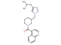 4-({3-[(4-isobutyl-1H-1,2,3-triazol-1-yl)methyl]piperidin-1-yl}carbonyl)quinoline