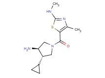 5-{[(3R*,4S*)-3-amino-4-cyclopropylpyrrolidin-1-yl]carbonyl}-N,4-dimethyl-1,3-thiazol-2-amine