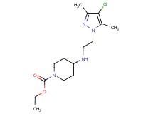 ethyl 4-{[2-(4-chloro-3,5-dimethyl-1H-pyrazol-1-yl)ethyl]amino}piperidine-1-carboxylate