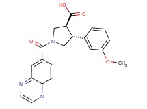 (3S*,4R*)-4-(3-methoxyphenyl)-1-(quinoxalin-6-ylcarbonyl)pyrrolidine-3-carboxylic acid