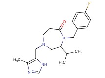 4-(4-fluorobenzyl)-3-isopropyl-1-[(4-methyl-1H-imidazol-5-yl)methyl]-1,4-diazepan-5-one