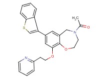 4-acetyl-7-(1-benzothien-3-yl)-9-[2-(2-pyridinyl)ethoxy]-2,3,4,5-tetrahydro-1,4-benzoxazepine