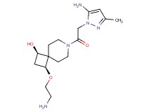 rel-(1R,3S)-3-(2-aminoethoxy)-7-[(5-amino-3-methyl-1H-pyrazol-1-yl)acetyl]-7-azaspiro[3.5]nonan-1-ol hydrochloride