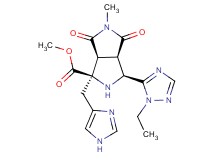 methyl (1R*,3S*,3aR*,6aS*)-3-(1-ethyl-1H-1,2,4-triazol-5-yl)-1-(1H-imidazol-4-ylmethyl)-5-methyl-4,6-dioxooctahydropyrrolo[3,4-c]pyrrole-1-carboxylate