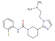 3-{1-[2-(dimethylamino)ethyl]-1H-imidazol-2-yl}-N-(2-fluorophenyl)-1-piperidinecarboxamide