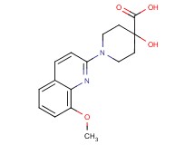 4-hydroxy-1-(8-methoxyquinolin-2-yl)piperidine-4-carboxylic acid