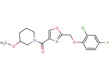 1-({2-[(2-chloro-4-fluorophenoxy)methyl]-1,3-oxazol-4-yl}carbonyl)-3-methoxypiperidine
