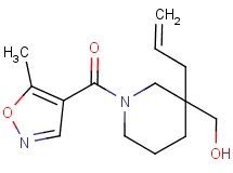 {3-allyl-1-[(5-methyl-4-isoxazolyl)carbonyl]-3-piperidinyl}methanol