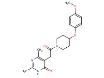 5-{2-[4-(4-methoxyphenoxy)-1-piperidinyl]-2-oxoethyl}-2,6-dimethyl-4(3H)-pyrimidinone