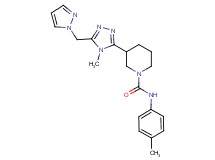 N-(4-methylphenyl)-3-[4-methyl-5-(1H-pyrazol-1-ylmethyl)-4H-1,2,4-triazol-3-yl]piperidine-1-carboxamide