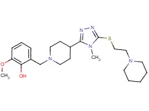 2-methoxy-6-{[4-(4-methyl-5-{[2-(1-piperidinyl)ethyl]thio}-4H-1,2,4-triazol-3-yl)-1-piperidinyl]methyl}phenol