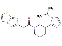 6-{2-[3-(1-isopropyl-1H-imidazol-2-yl)piperidin-1-yl]-2-oxoethyl}imidazo[2,1-b][1,3]thiazole
