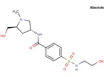 4-{[(2-hydroxyethyl)amino]sulfonyl}-N-[(3R,5S)-5-(hydroxymethyl)-1-methyl-3-pyrrolidinyl]benzamide