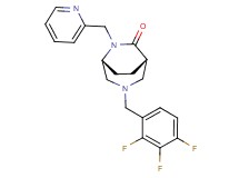 (1S*,5R*)-6-(2-pyridinylmethyl)-3-(2,3,4-trifluorobenzyl)-3,6-diazabicyclo[3.2.2]nonan-7-one