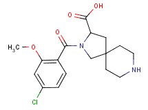 2-(4-chloro-2-methoxybenzoyl)-2,8-diazaspiro[4.5]decane-3-carboxylic acid
