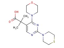 2-methyl-2-(4-morpholin-4-yl-2-thiomorpholin-4-ylpyrimidin-5-yl)propanoic acid