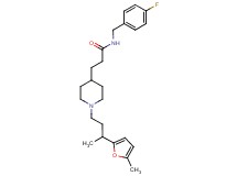 N-(4-fluorobenzyl)-3-{1-[3-(5-methyl-2-furyl)butyl]-4-piperidinyl}propanamide