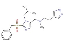 N-{[2-(benzylsulfonyl)-1-isobutyl-1H-imidazol-5-yl]methyl}-N-methyl-2-(1H-pyrazol-4-yl)ethanamine