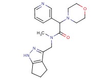 N-methyl-2-(4-morpholinyl)-2-(3-pyridinyl)-N-(1,4,5,6-tetrahydrocyclopenta[c]pyrazol-3-ylmethyl)acetamide