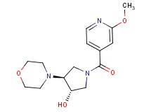 (3S*,4S*)-1-(2-methoxyisonicotinoyl)-4-(4-morpholinyl)-3-pyrrolidinol