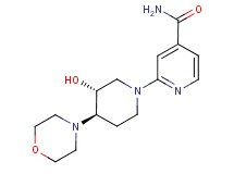 2-[(3R*,4R*)-3-hydroxy-4-(4-morpholinyl)-1-piperidinyl]isonicotinamide