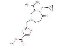 methyl 2-{[4-(cyclopropylmethyl)-3-isopropyl-5-oxo-1,4-diazepan-1-yl]methyl}-1,3-oxazole-4-carboxylate