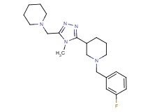 1-(3-fluorobenzyl)-3-[4-methyl-5-(piperidin-1-ylmethyl)-4H-1,2,4-triazol-3-yl]piperidine