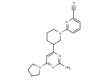 6-{3-[2-methyl-6-(1-pyrrolidinyl)-4-pyrimidinyl]-1-piperidinyl}-2-pyridinecarbonitrile