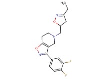 3-(3,4-difluorophenyl)-5-[(3-ethyl-4,5-dihydroisoxazol-5-yl)methyl]-4,5,6,7-tetrahydroisoxazolo[4,5-c]pyridine