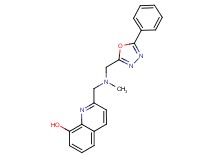 2-({methyl[(5-phenyl-1,3,4-oxadiazol-2-yl)methyl]amino}methyl)quinolin-8-ol