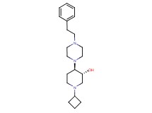 (3R*,4R*)-1-cyclobutyl-4-[4-(2-phenylethyl)-1-piperazinyl]-3-piperidinol