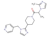 4-[(2-{1-[2-(2-methyl-1H-imidazol-1-yl)propanoyl]piperidin-4-yl}-1H-imidazol-1-yl)methyl]pyridine