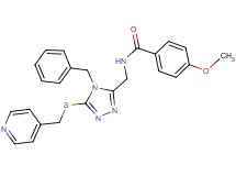 N-({4-benzyl-5-[(4-pyridinylmethyl)thio]-4H-1,2,4-triazol-3-yl}methyl)-4-methoxybenzamide