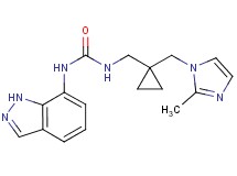 N-1H-indazol-7-yl-N'-({1-[(2-methyl-1H-imidazol-1-yl)methyl]cyclopropyl}methyl)urea